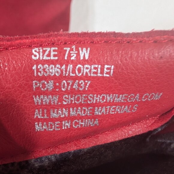 Domonique Nicole Red Sueded Leather Boots - Picture 3 of 3